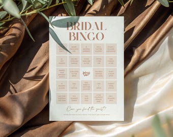 Prinable Bridal Bingo Bridal Shower Game Cards: Template Download