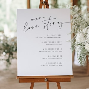 Our Love Story Sign, Wedding Love Story Sign, Printable Wedding Sign Template Download, Modern Boho Reception Decor, #Soul Love