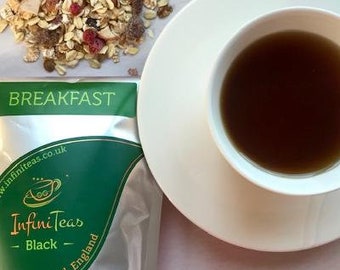 English Breakfast Tea, Tea Pyramids, Breakfast Blend, Quality Tea, Leaf Tea, Assam, Ceylon, Blended Tea, InfiniTeas