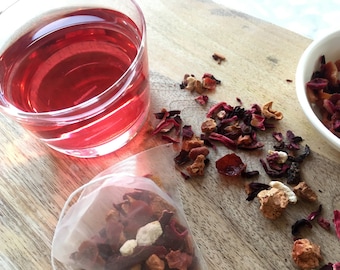 Red Berry Fruit Tea, Infusion, Tea, Hibiscus, Rosehip, Decaffeinated, Tisane, Healthy Drink, Fruit Tea, Relax, Red Fruit Drink