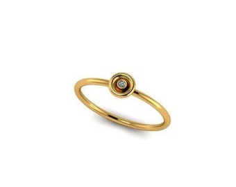 Mini Gold Ring, Tiny Gold Ring, Mini Ring, Ring for Women, Gold Ring, Zircon Ring, Ring Gift For Her