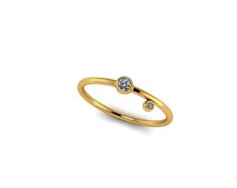 Mini Ring, Tiny Gold Ring, Mini Gold Ring, Ring for Women, Gold Ring, Zircon Ring, Ring Gift For Her