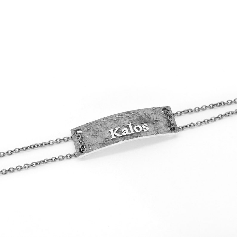 Virtue Bracelet, Silver Bracelet, 3d Printed Jewelry, Kalos Bracelet image 1