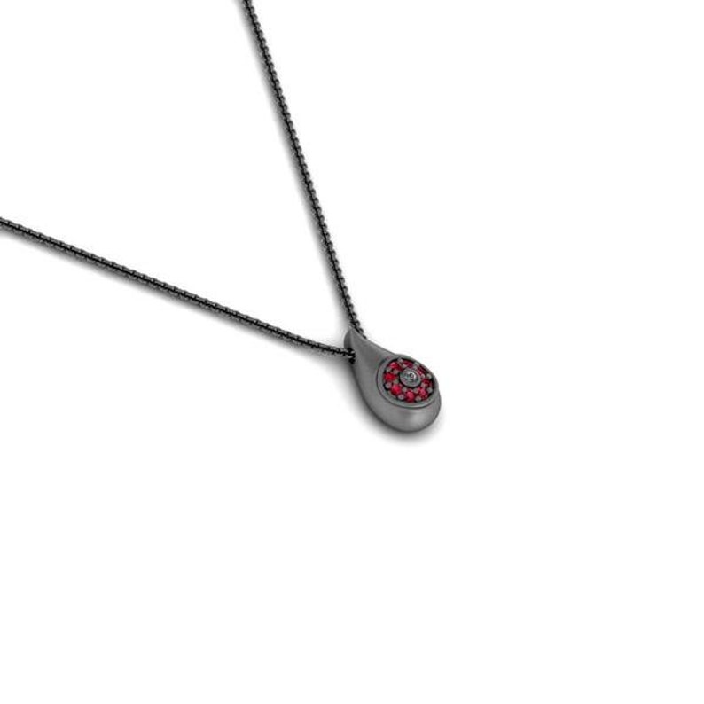 Teardrop Necklace, Drop Necklace, Necklace for Women, Silver Drop Necklace, Pendant with Zircons image 5