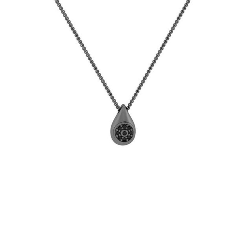 Teardrop Necklace, Drop Necklace, Necklace for Women, Silver Drop Necklace, Pendant with Zircons image 4