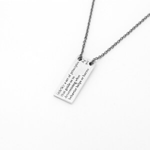 Virtue Silver Pendant, 3d Printed Jewelry, Ethic Necklace image 2