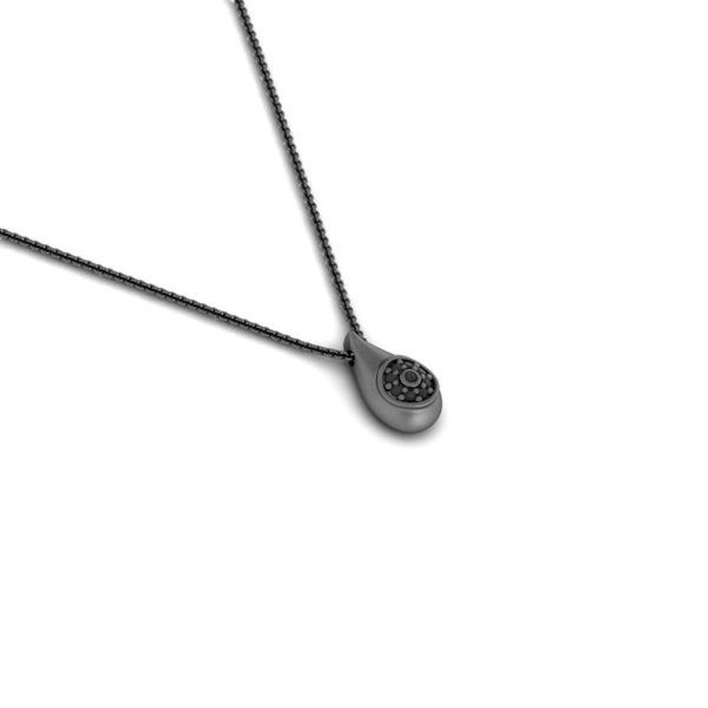 Teardrop Necklace, Drop Necklace, Necklace for Women, Silver Drop Necklace, Pendant with Zircons image 3