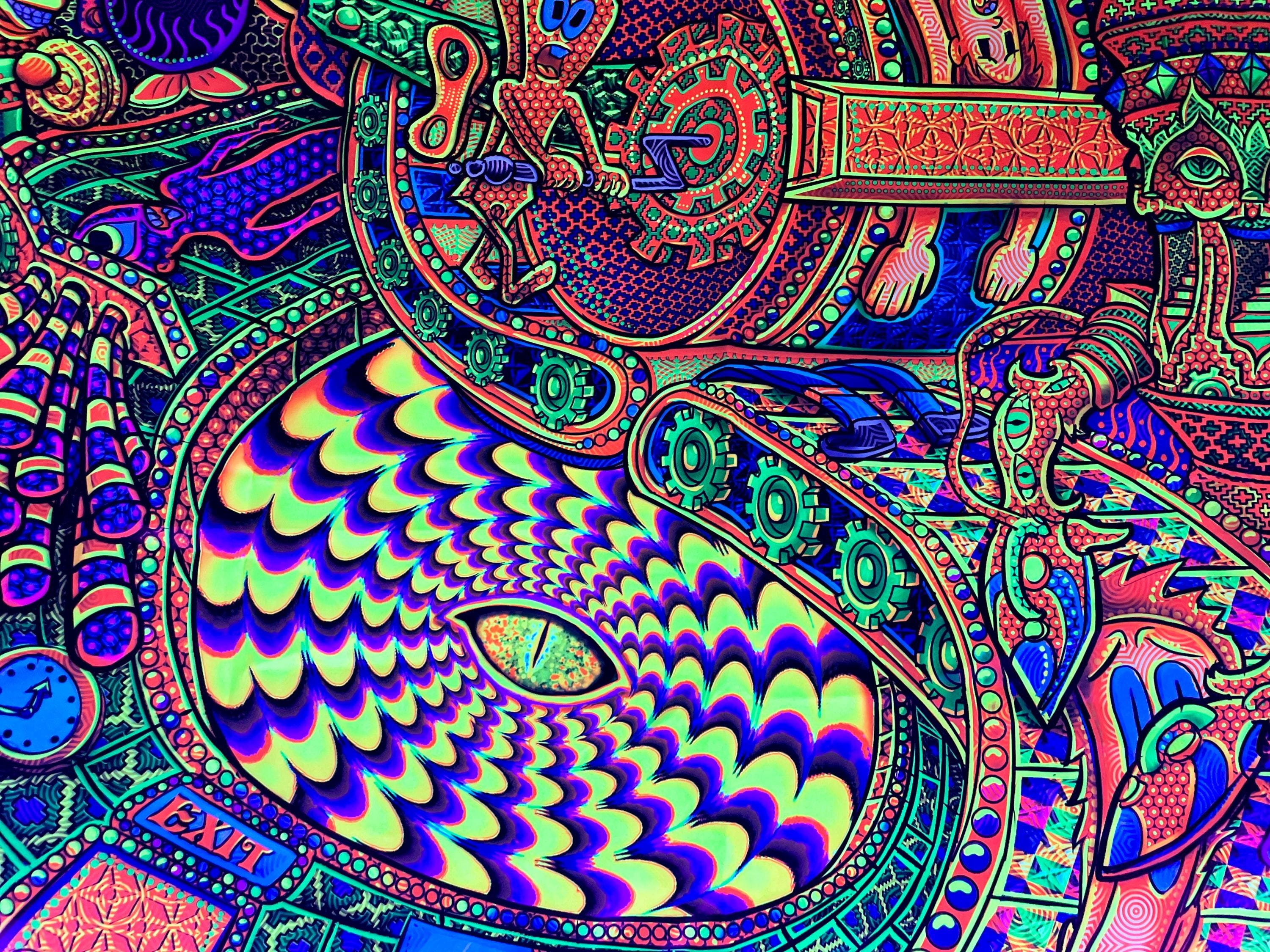 Psychedelic UV Blacklight Tapestry Salvia Droid Wall Hanging Spiritual  Painting Visionary Art Hippie Room Decor Trippy Fluorescent Deco - Etsy  Sweden, image size:3000x2250