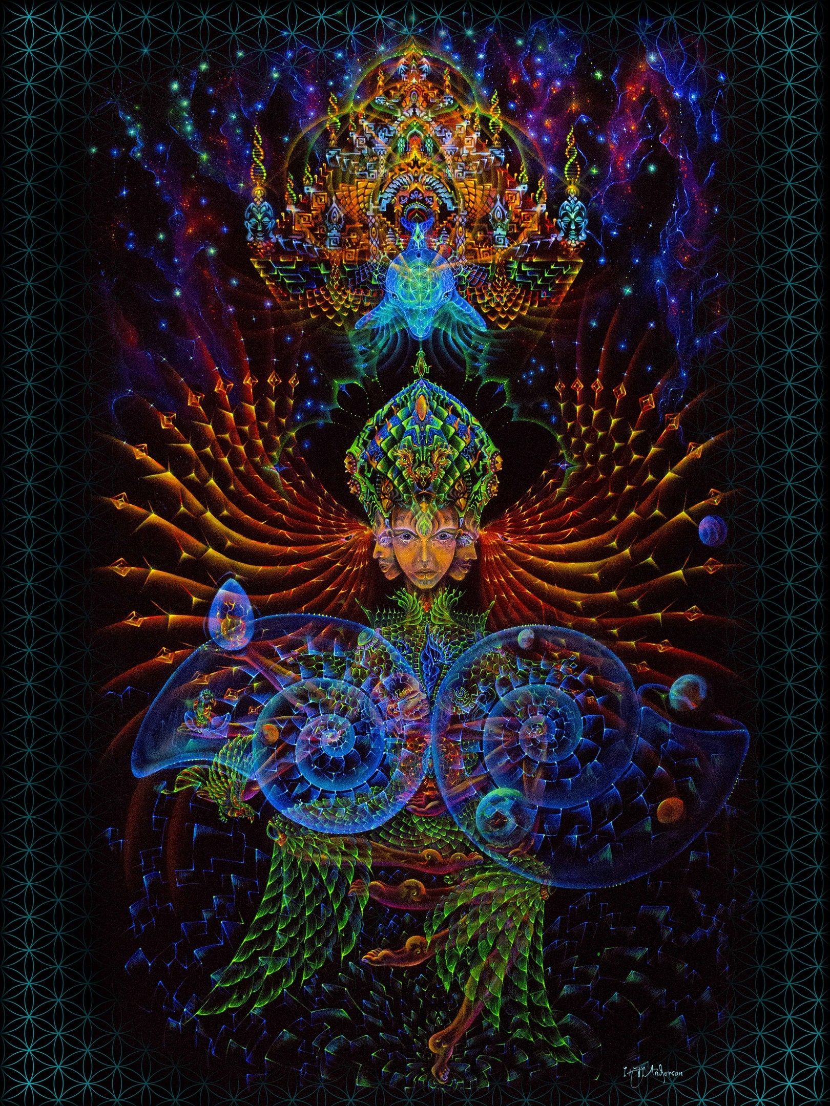 【ラプンツェル様用】ESOTERIC / Subconscious Dissol Mystical Art, Esoteric Tapestry, Spiritual Gobelin, Unique Gift