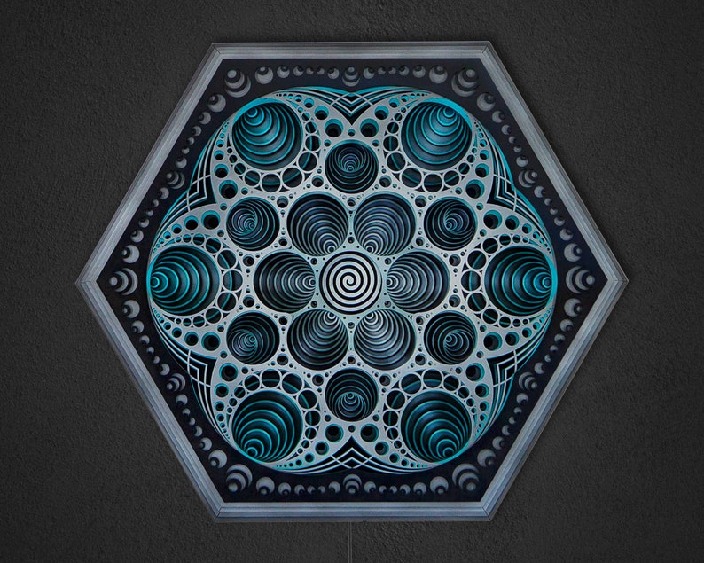 Fractalika Mandala Wall Lamp - Thumbnail 4
