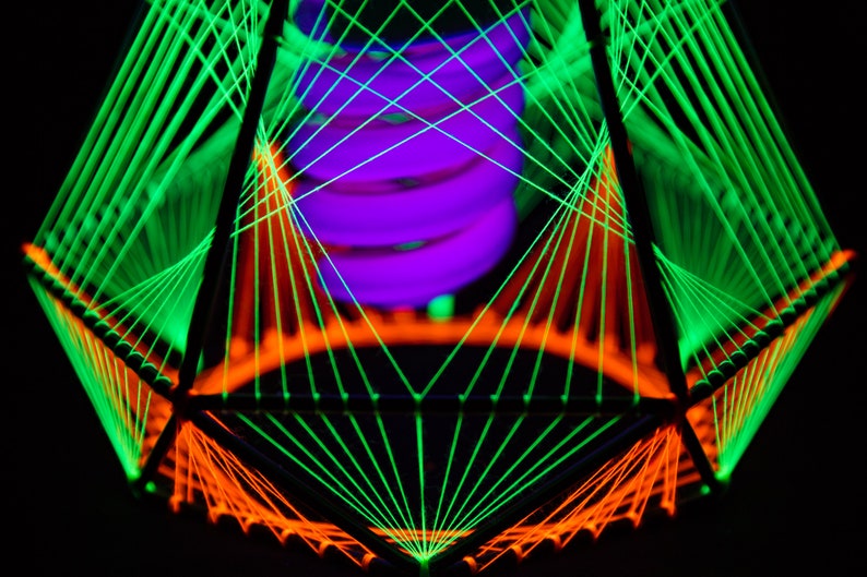 Blacklight Psychedelic Lamp String Art Lamp UV LED Lamp Etsy