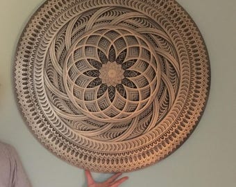 Sacred Geometry Wooden Wall Art, Yoga Wall Decor, Wooden Mandala, Boho Wall Deco, Spiritual Wall Art, Meditation Room Deco, Yoga Home Deco