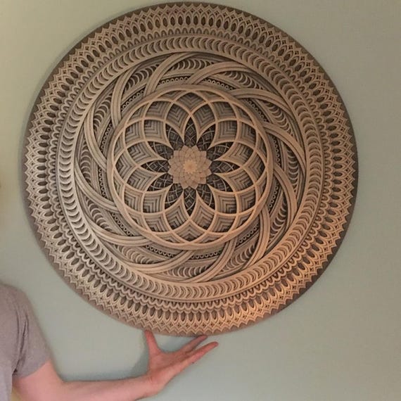 Sacred Geometry Wooden Wall Art, Yoga Wall Decor, Wooden Mandala, Boho Wall Deco, Spiritual Wall Art, Meditation Room Deco, Yoga Home Deco