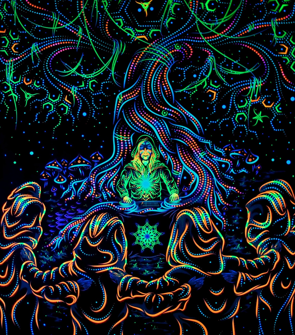 Trippy Tapestry Psychedelic Spiritual Psyart Nature | Etsy