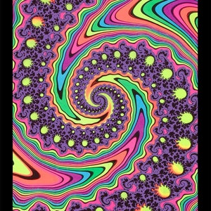 Psychedelic Tapestry Psytrance Backdrop UV Reactive Wall Hanging Bohemian Room Deco Bedroom Wall Art Festival Blacklight Active