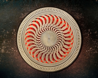 Kinetic Sculpture, Kinetic Mandala Artwork, Wooden Kinetic Art, Kinetic Mandala, Wooden Kinetic Artwork, Wall Lamp, Mandala Wall Deco