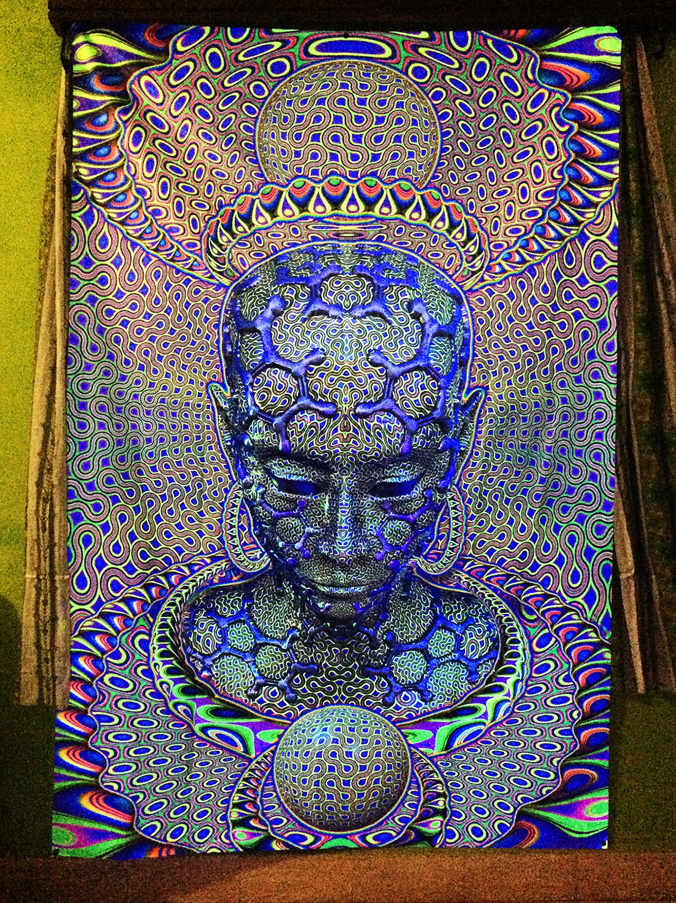Trippy Tapestry Psychedelic Spiritual Luminokaya Psyart Nature Fractal ...