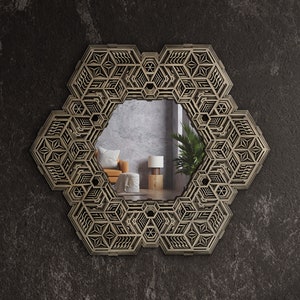 Bohemian Mirror, Contemporary Mirror, Mirror Wall Decor Modern, Hippie Mirror, Aesthetic Home Decor, Mirror Modern Art, Meditation Decor