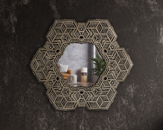 Bohemian Mirror, Contemporary Mirror, Mirror Wall Decor Modern, Hippie Mirror, Aesthetic Home Decor, Mirror Modern Art, Meditation Decor