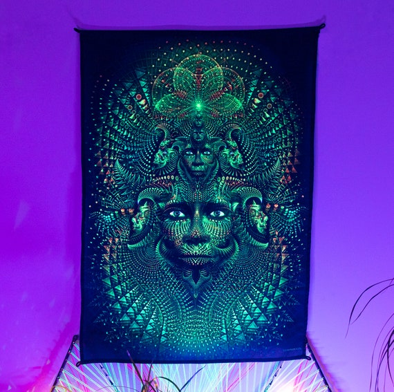 Fluorescent Wall Art Surreal Painting Festival Decor Party Etsy