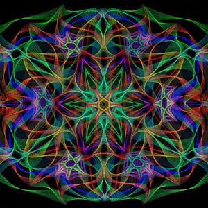 Trippy UV Reactive Backdrop, Psychedelic Decoration, String Art Wall Hanging, Blacklight Neon Active Poster, Psytrance Festival Room Deco