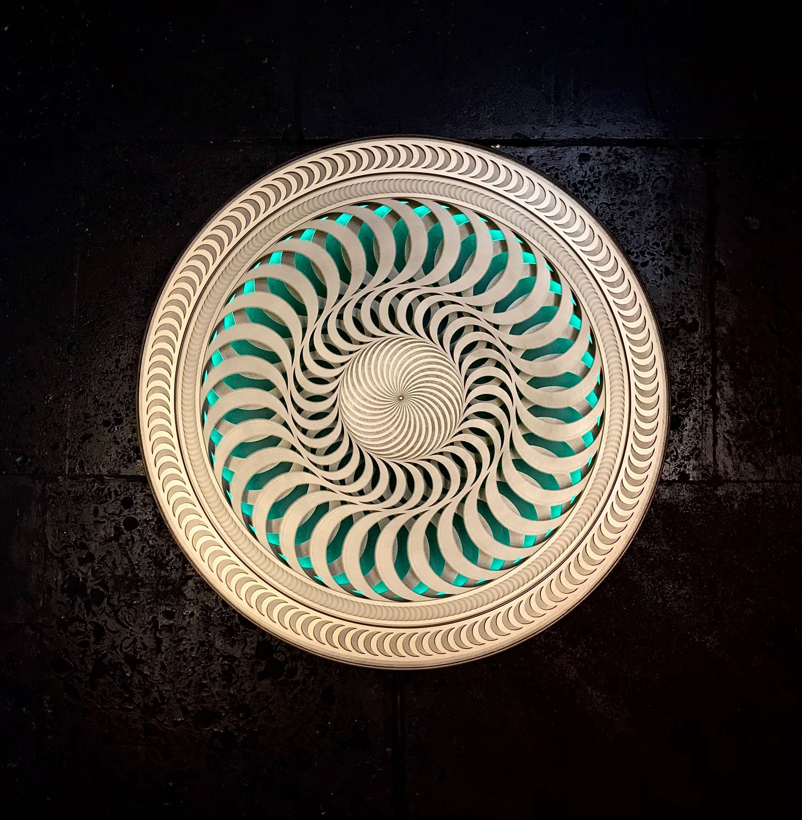 Sculpture Mandala Artwork Wooden Etsy