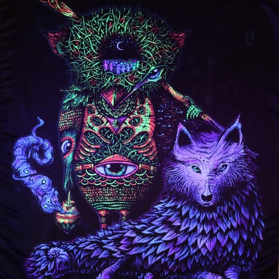 Psychedelic tapestry uv hotsell