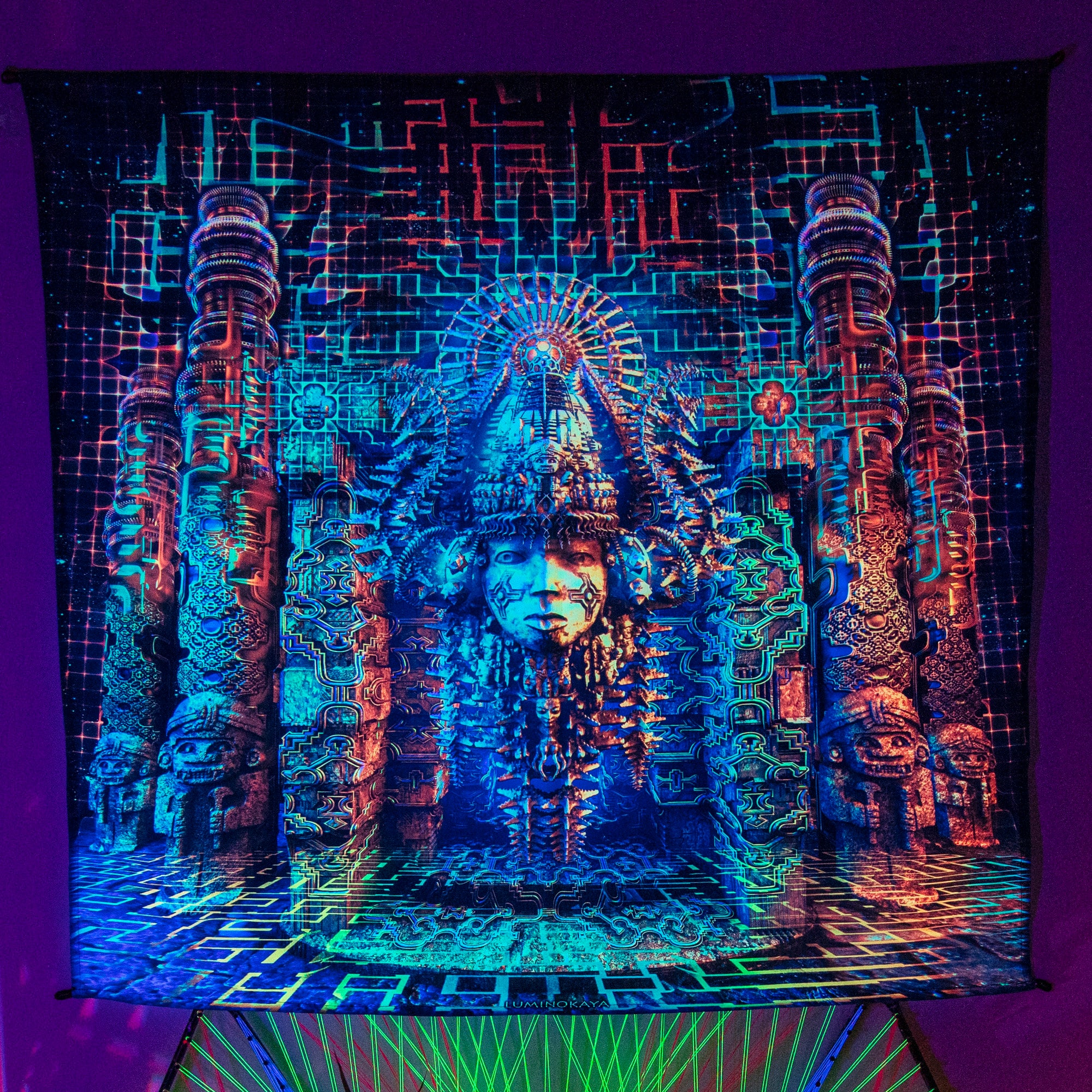 Custom blacklight tapestry sale