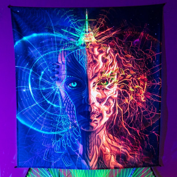 Spiritual Art Sacred Home Deco Esoteric Room Decor Festival Tapestry Unique Gift Psychedelic Art Mystical Art Trippy Room Deco Etsy Canada