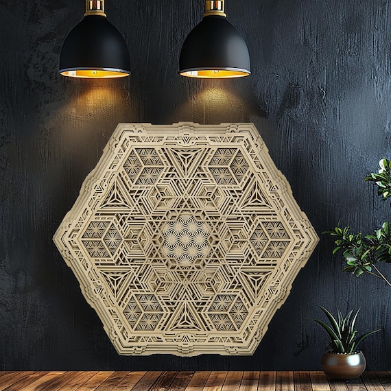 Wooden Mandala Wall Art, Yoga Wall Decor, Wood Wall Deco, Spiritual Wall Art, Meditation Home Deco, Mandala Room Deco, Bohemian Wall Hanging