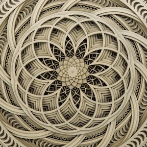 Arte mural de madera con geometría sagrada, decoración de pared de yoga, mandala de madera, decoración de pared bohemia, arte mural espiritual, decoración de sala de meditación, decoración de yoga para el hogar. imagen 2