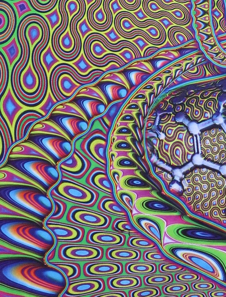 Trippy Tapestry Psychedelic Spiritual Luminokaya Psyart Nature Fractal ...