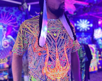 サイケデリックTシャツ、サイケトランスフェスティバル衣装、マンダラT
