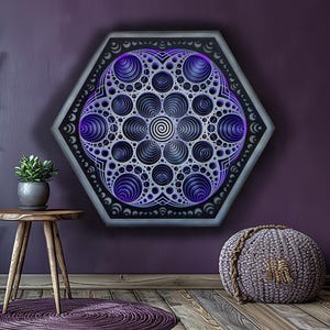 Wood Lighting Bedside Lamp, Decorative Lamp, Multi Color Lamp, Mandala Lamp, Wall Light, Wall Lamp, Bohemian Lamp, Geometric Light