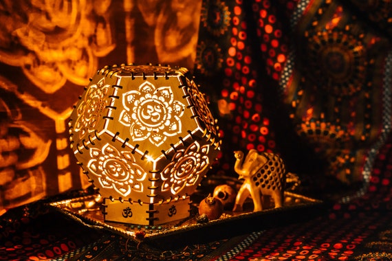 Floor Wooden Bohemian Lamp Led Lamp Boho Lamp Wood Etsy