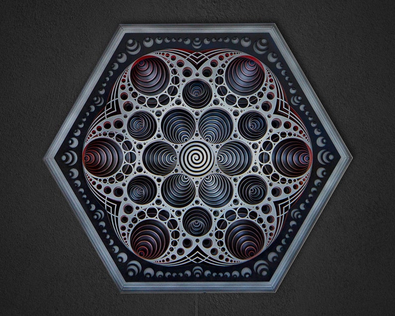 Fractalika Mandala Wall Lamp - Thumbnail 3