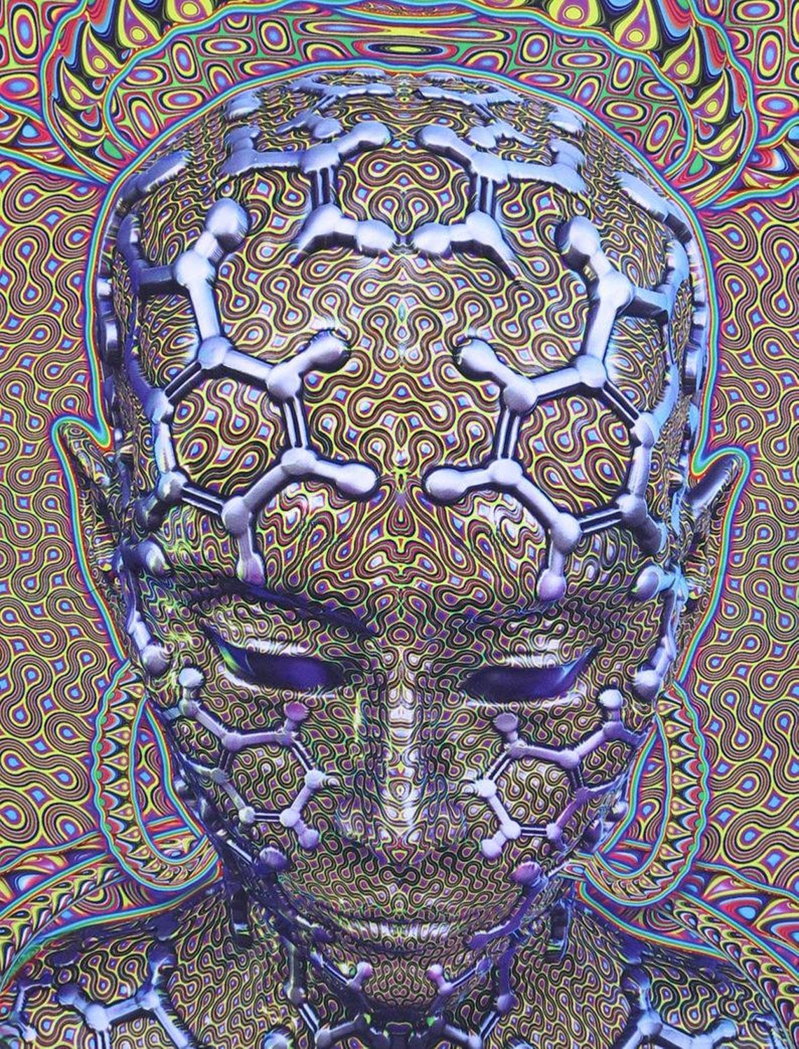 Trippy Tapestry Psychedelic Spiritual Luminokaya Psyart Nature Etsy