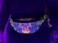 Ultraviolet Belt Pouch, Psychedelic Crossbody Belt Bag, Psytrance Wear, Festival Trippy Outfit, UV Active Waist Bag, Neon Hip Bag,