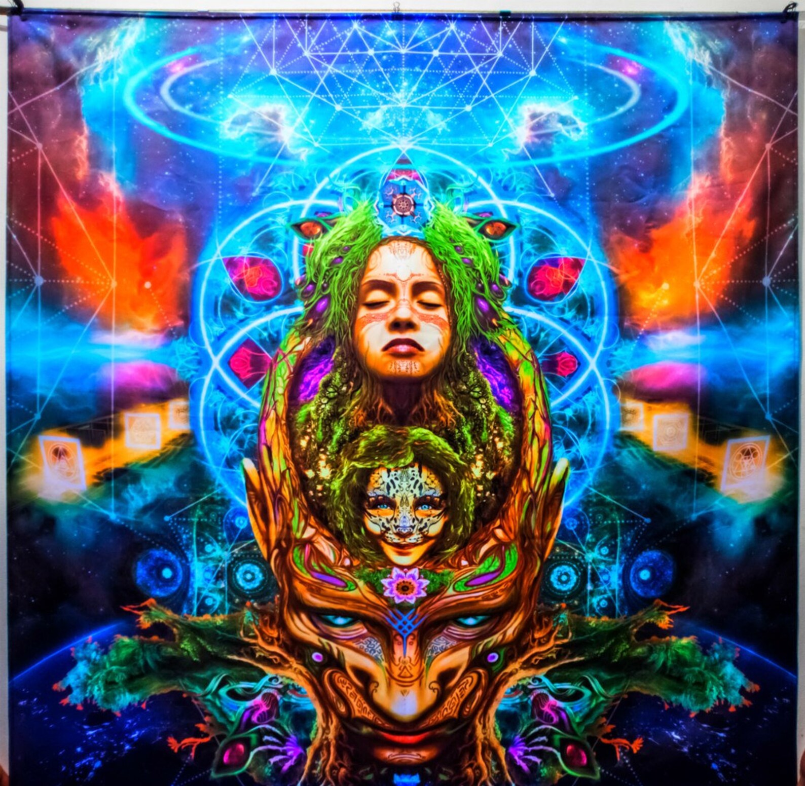 Visionary Art UV Decoration, Psychedelic Painting Backdrop, Rave ...