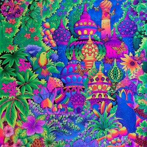 UV Backdrop Blacklight Artwork Trippy Wall Hanging Hippie Tapestry Psychedelic Poster Acid Painting Visionary Art Bedroom Decor