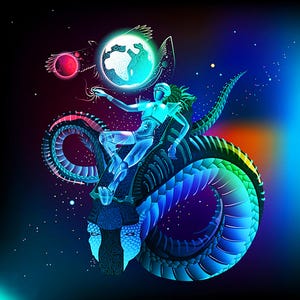 Psychedelic Art Poster, Space UV Fluorescent Glow Psyart, Backdrop Banner, Trippy Visionary Tapestry, Acid Fractal Art, Fluorescent Decor