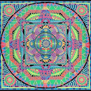 Psychedelic Wall Tapestry UV, Blacklight Backdrop, Neon Art, Trippy Wall Deco, Psytrance Wall Hanging, Bohemian Room Deco, Hippie Room Deco