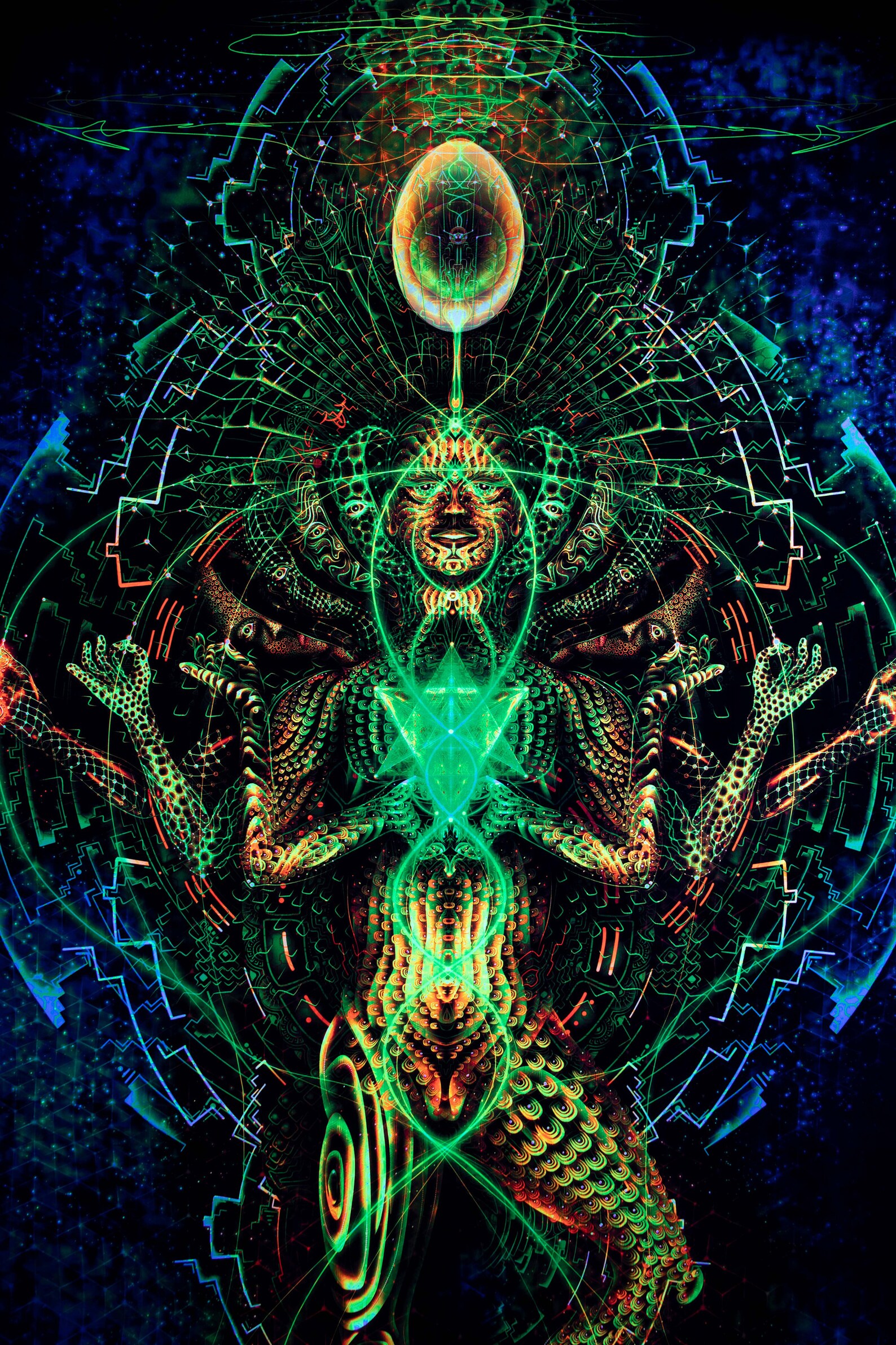 UV Backdrop Psytrance Festival Psydeco Goatrance Hippie Wall Etsy