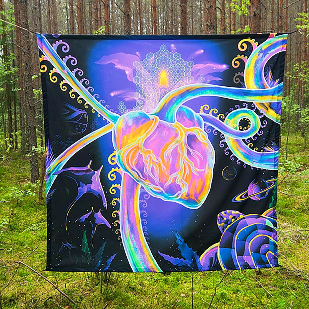 Psychedelic Painting Art Visionary UV Fluorescent Glow Psytrip Psyart ...