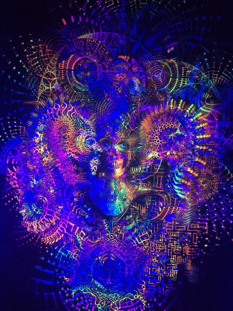 Trippy Tapestry Psychedelic Spiritual Luminokaya Psyart ...