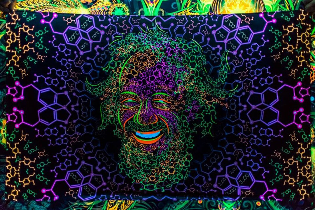 UV 背景 蛍光 サイケデリック ポスター トリッピー タペストリー
