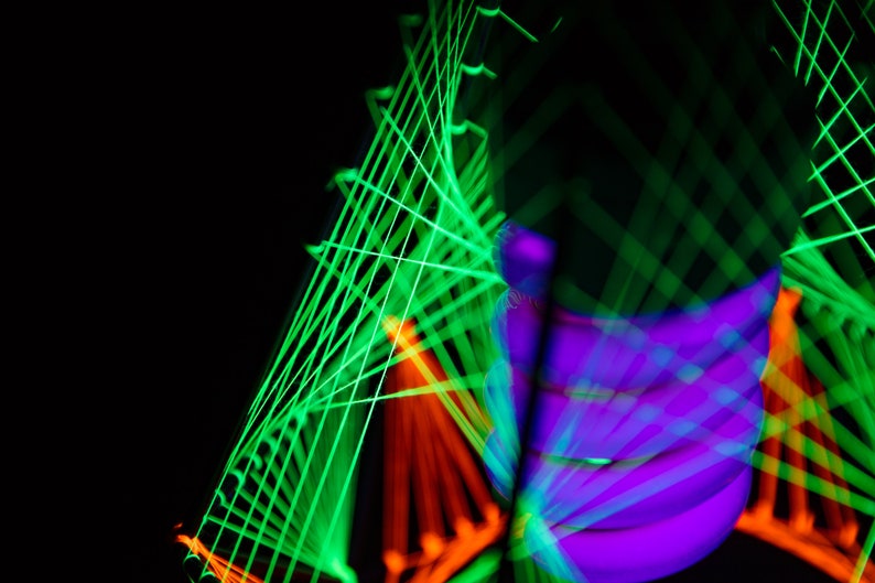 Blacklight Psychedelic Lamp String Art Lamp UV LED Lamp Etsy