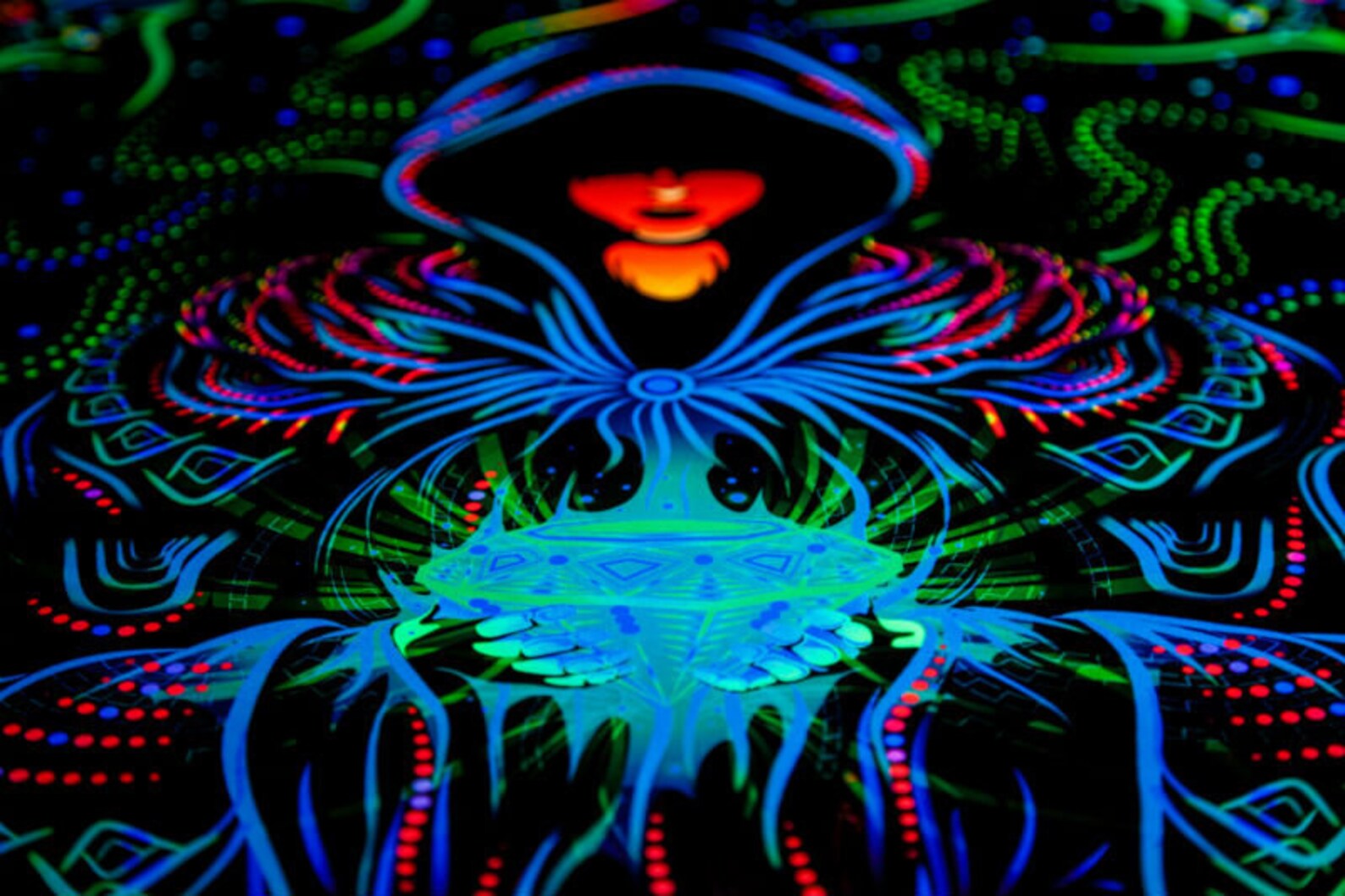 Psychedelic wall-hanging Tapestry backdrop banner UV | Etsy