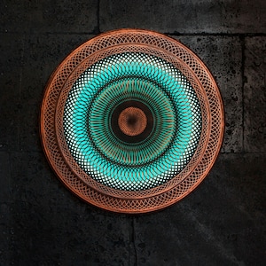Kinetic Wooden Artwork, Wall Kinetic Art, Kinetic Sculpture, Kinetic Mandala, Wooden Kinetic Artwork, Wall Lamp, Mandala Wall Deco