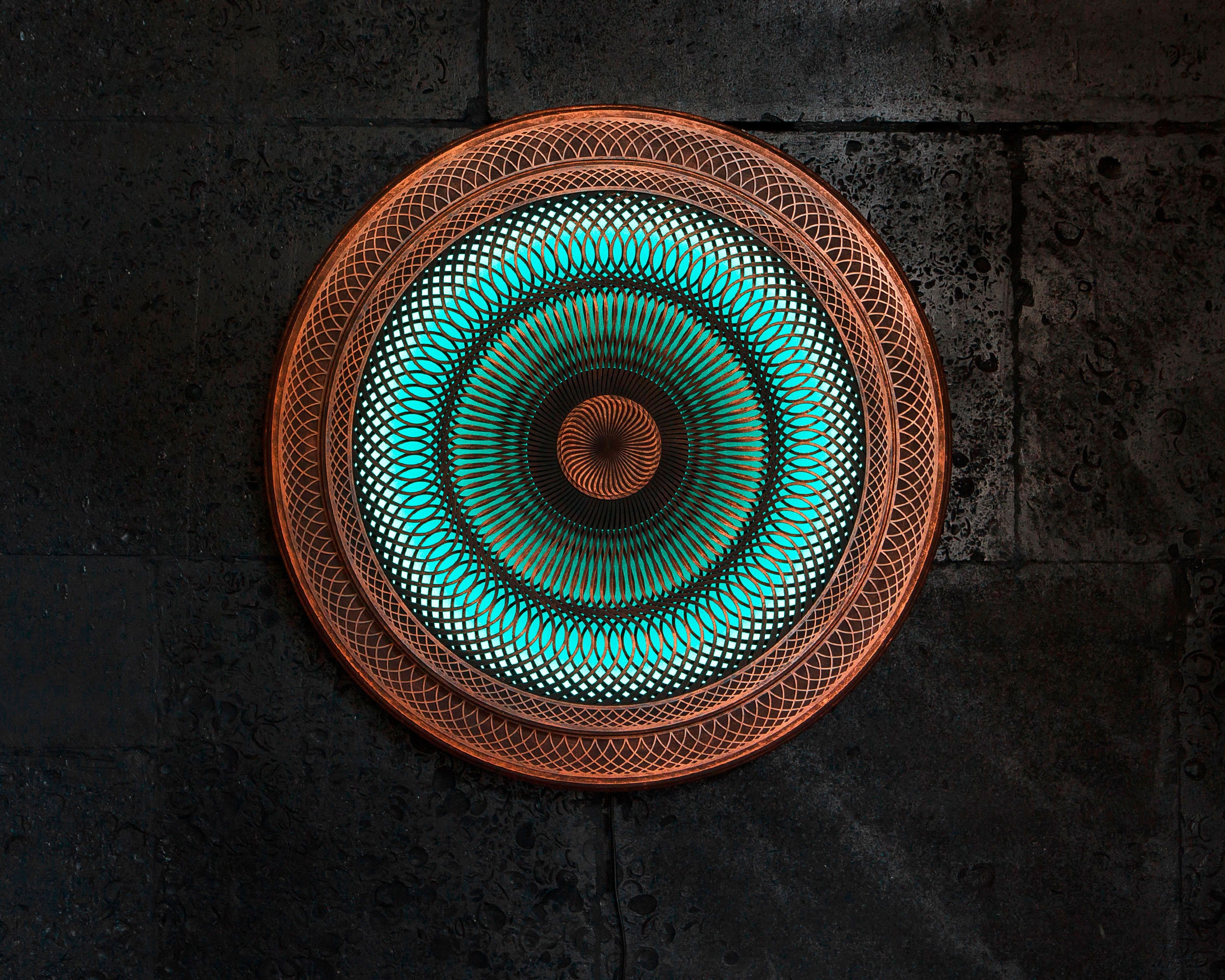 Kinetic Wooden Artwork, Wall Kinetic Art, Kinetic Sculpture, Kinetic Mandala, Wooden Kinetic Artwork, Wall Lamp, Mandala Wall Deco